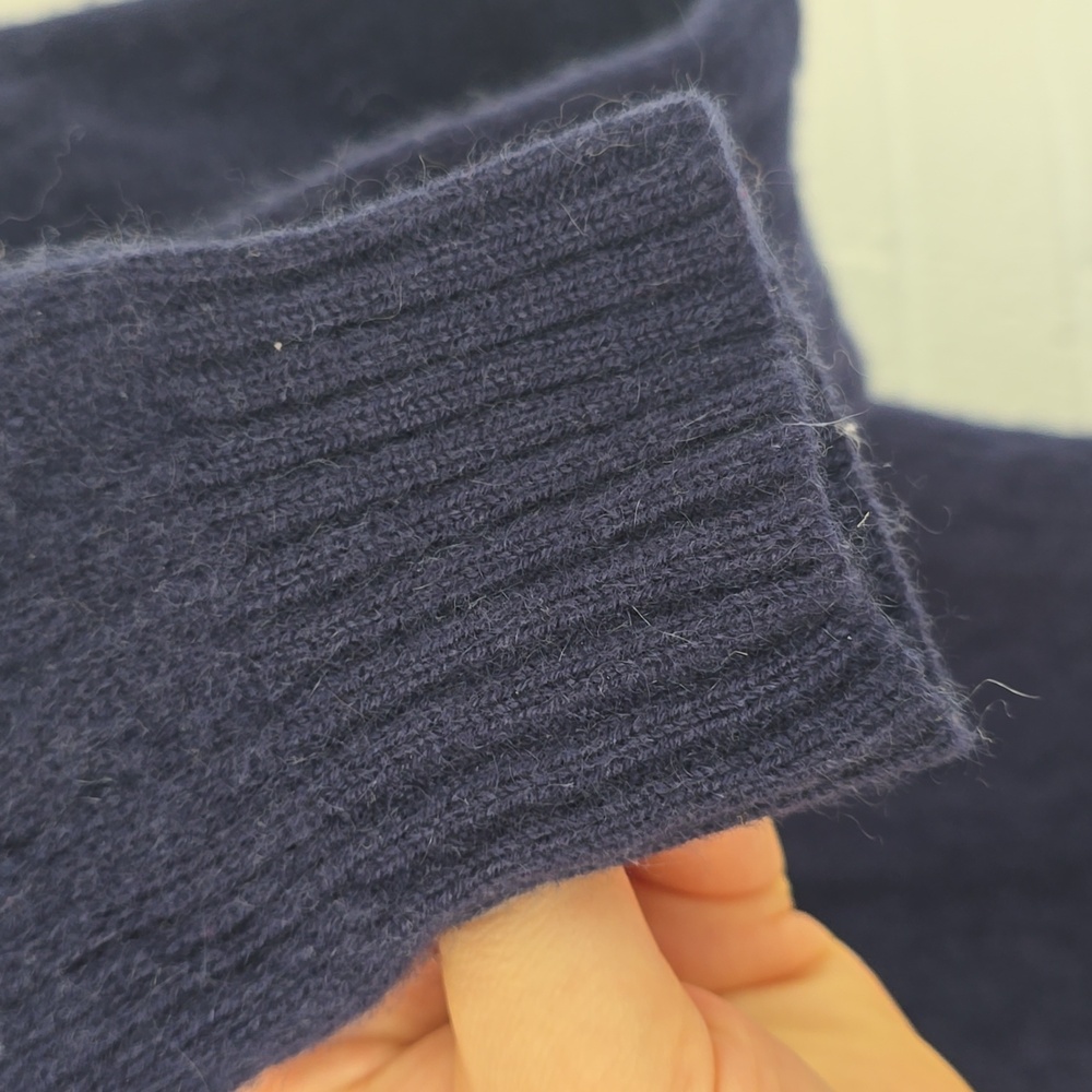 RALPH LAUREN B Label Knitted Cashmere Sweater Navy Blue Size M - Picture 5 of 13